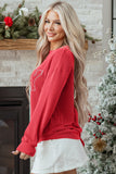 Ximena Letter Graphic Loose Long Sleeve Top - Aaria Tees Aaria Tees