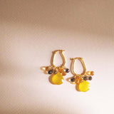 Yellow Chalcedony Gold Drop Earrings Aaria Tees