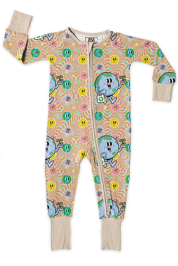 LIL' EARTHLING BAMBOO ZIPPY - Aaria Tees Aaria Tees