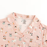 Puppy Egg Hunt (Women's Short Sleeve PJ) - Pink - Aaria Tees Aaria Tees