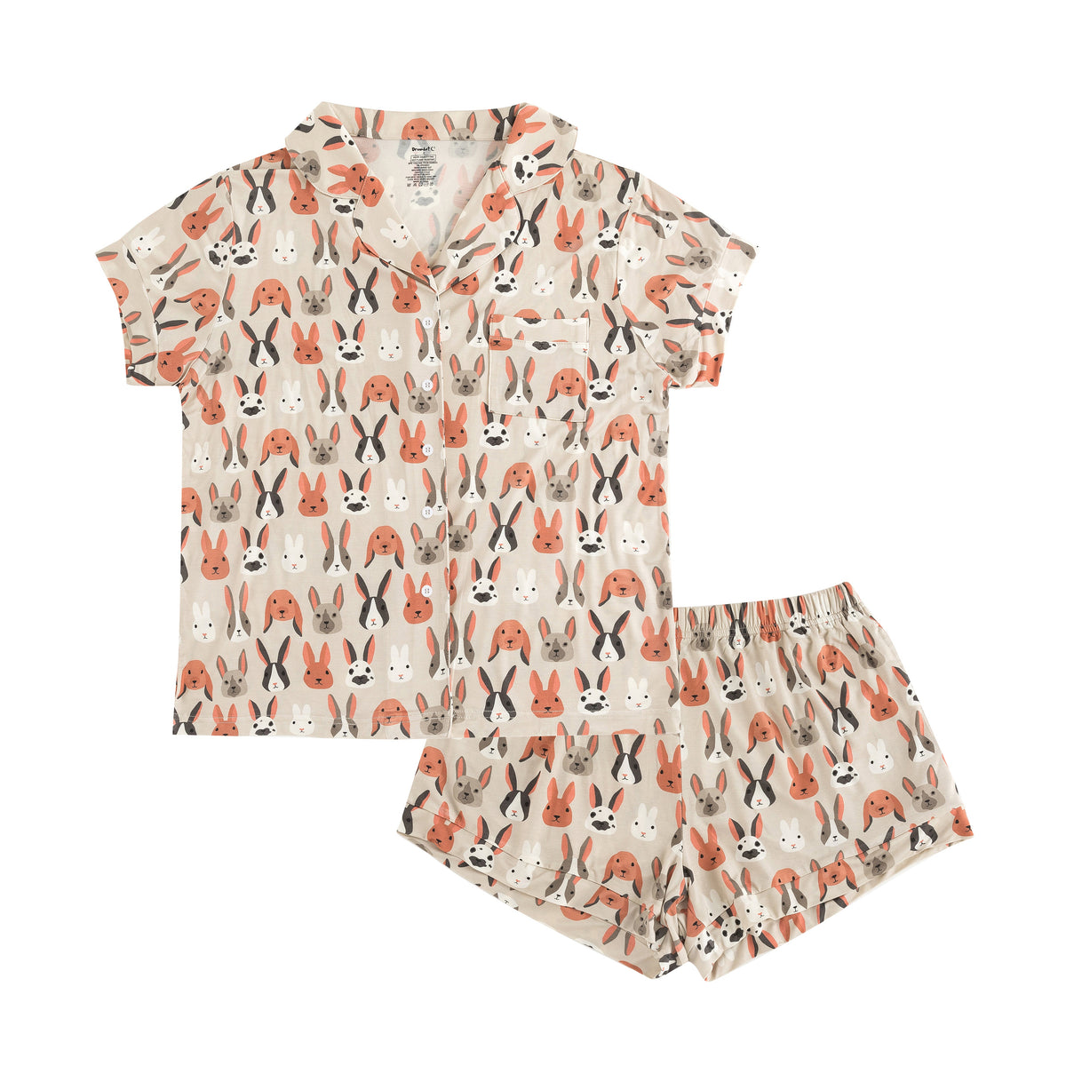 Bunny Crew (Women's Short Sleeve PJ) - Aaria Tees