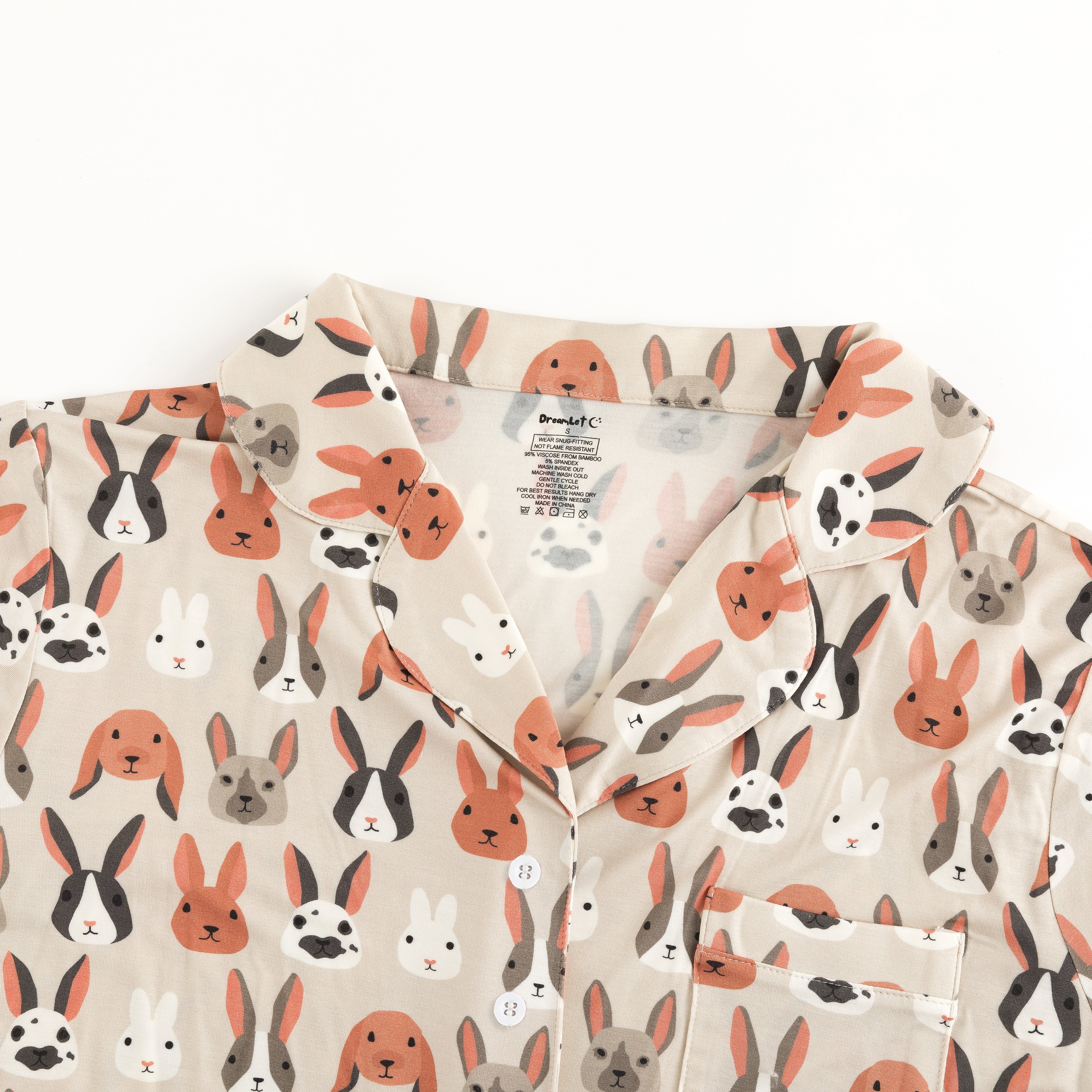 Bunny Crew (Women's Short Sleeve PJ) - Aaria Tees Aaria Tees
