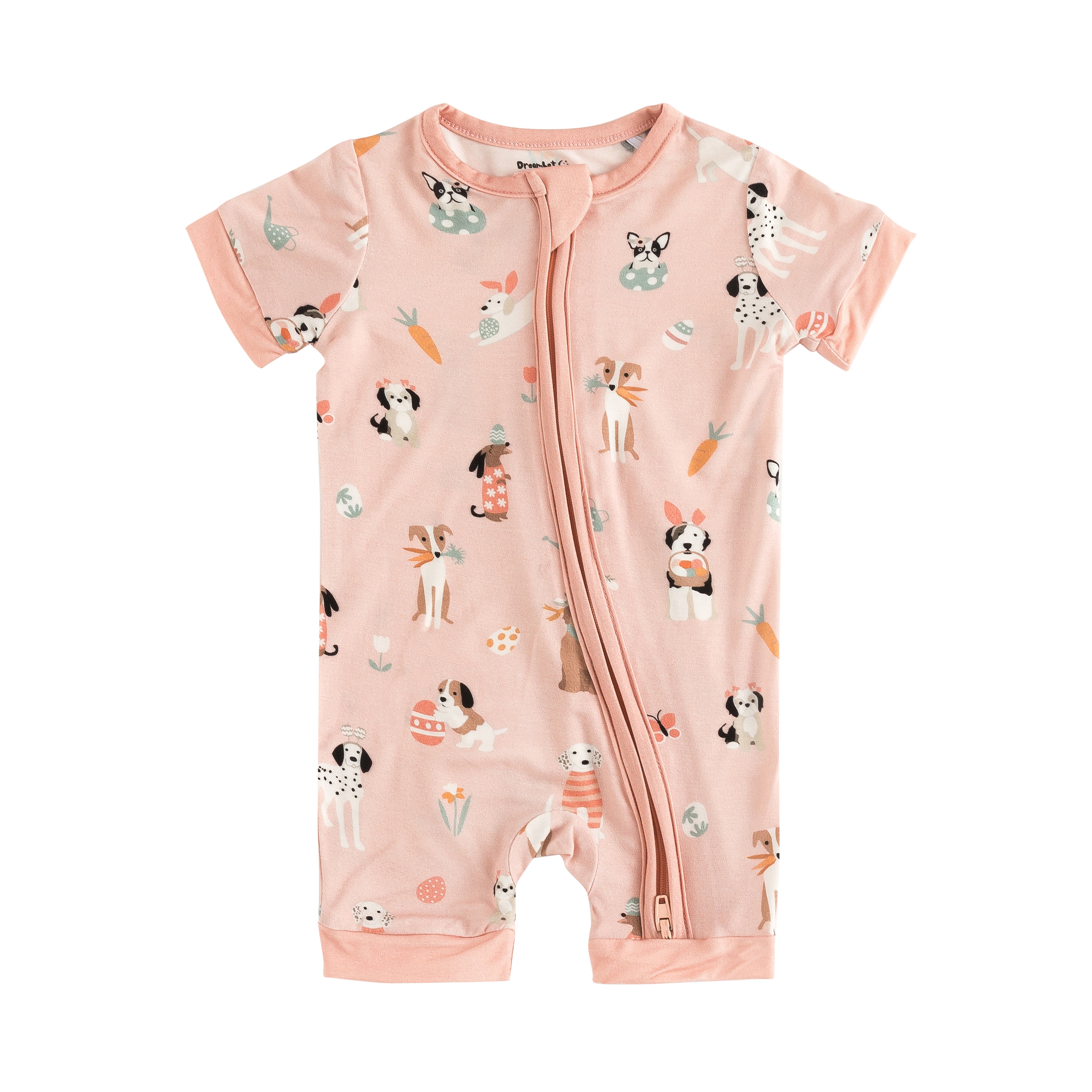 Puppy Egg Hunt (Romper) - Pink - Aaria Tees Aaria Tees