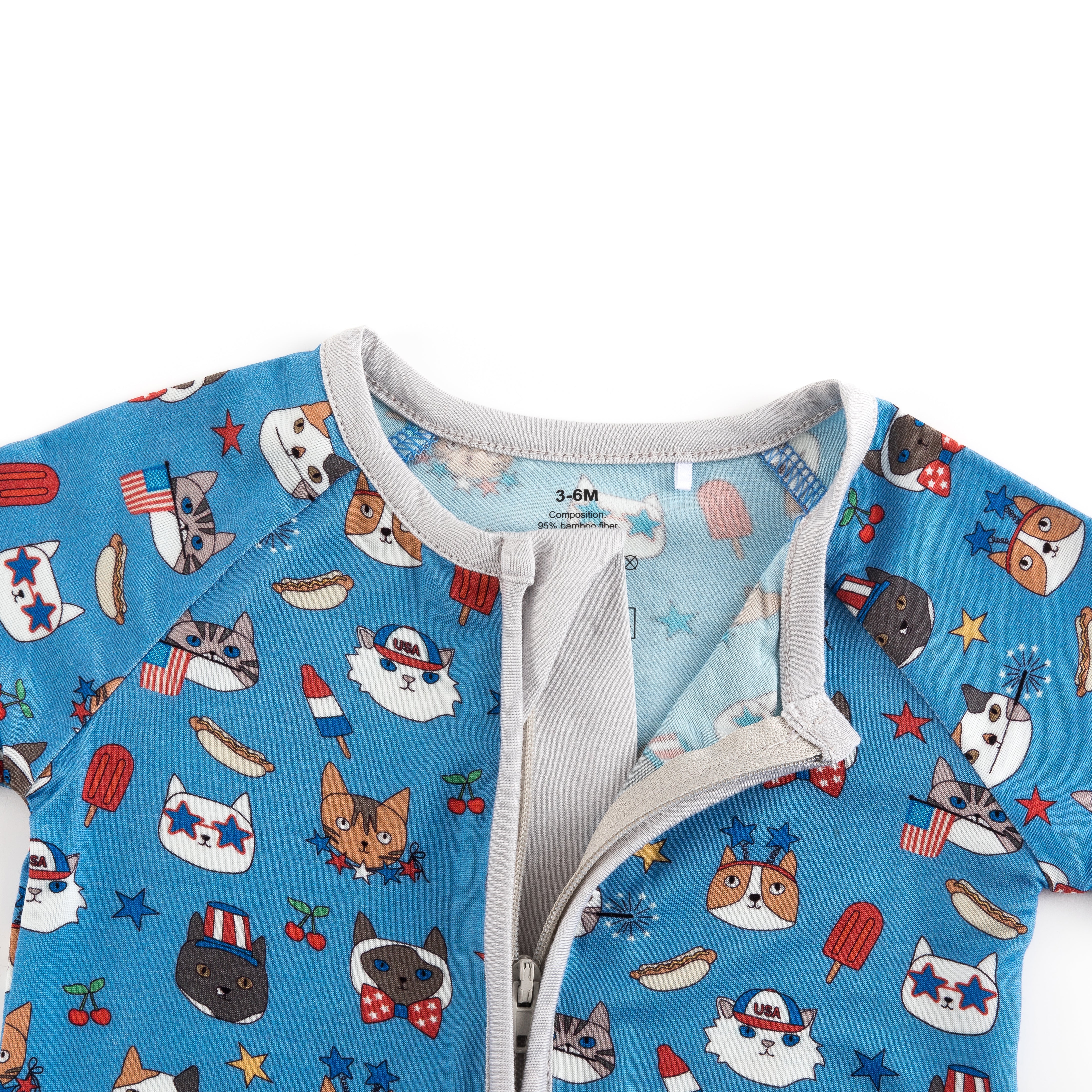 Freedom Cats (Convertible Zip Footies) - Aaria Tees Aaria Tees
