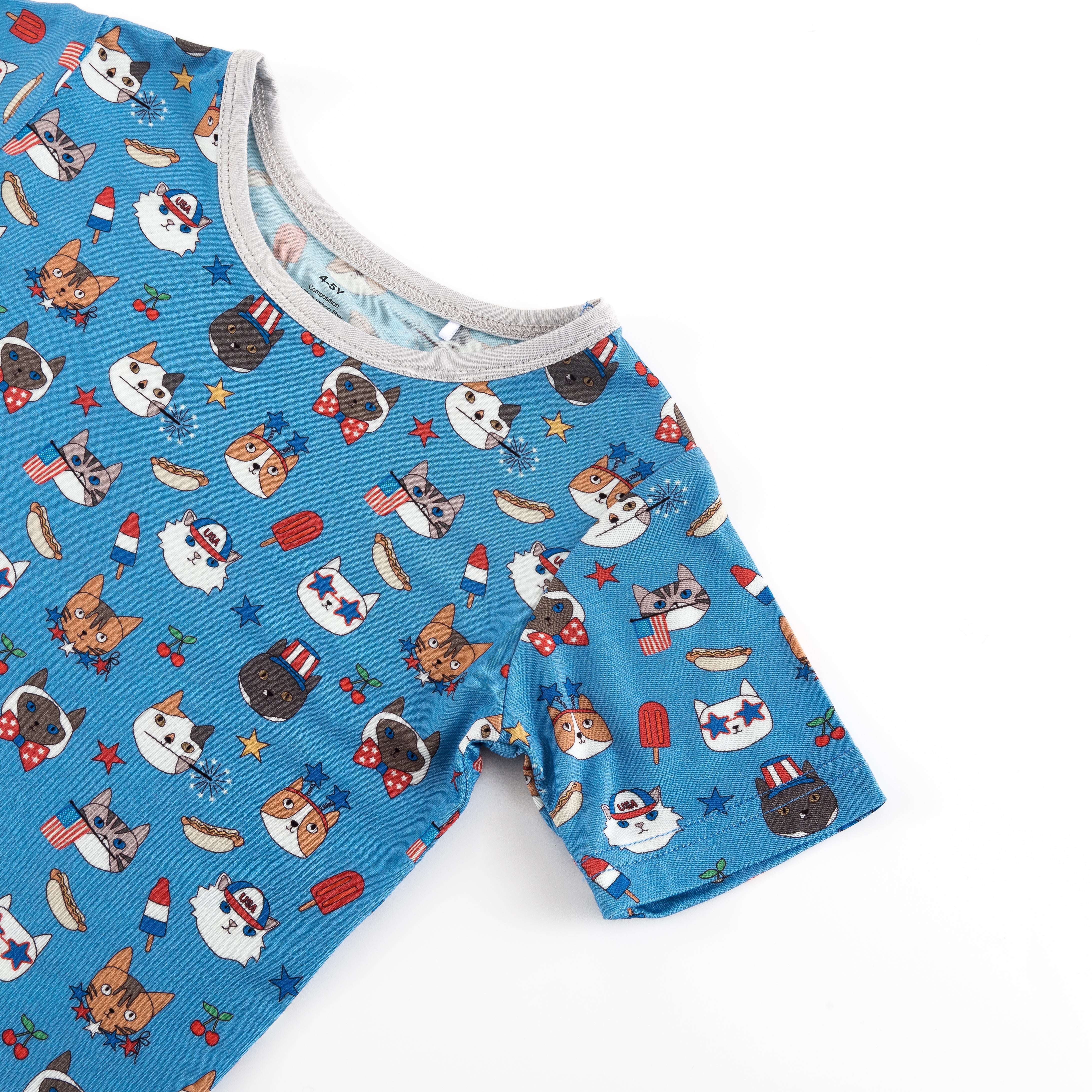 Freedom Cats (Short Sleeve PJ) - Aaria Tees Aaria Tees
