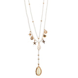Eternal Afterglow Pearl Seashell Necklace Set Aaria Tees