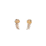 Amour Rose Floral Stud Earrings Aaria Tees