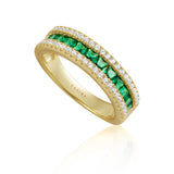 Lauren Emerald Band Ring Aaria Tees