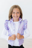 Lavender Haze Checker Puffer Vest - Aaria Tees Aaria Tees