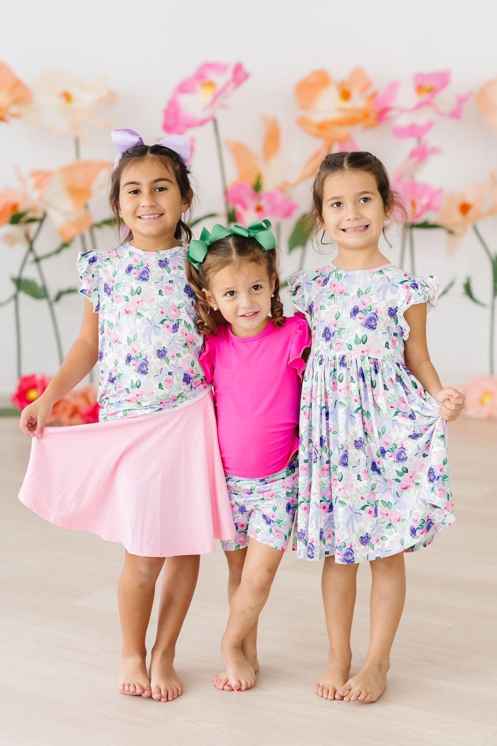 Lavender Love S/S Ruffle Tee - Aaria Tees Aaria Tees