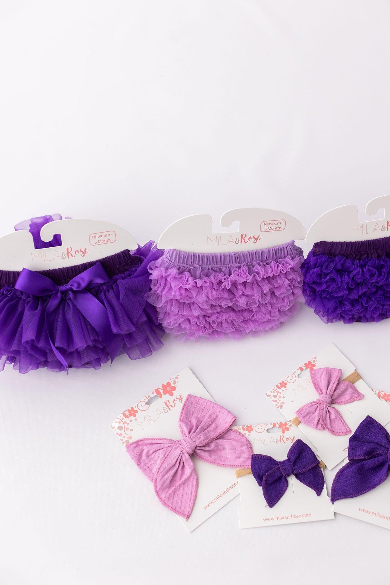 Lavender Ruffle Bum Bloomer - Aaria Tees Aaria Tees