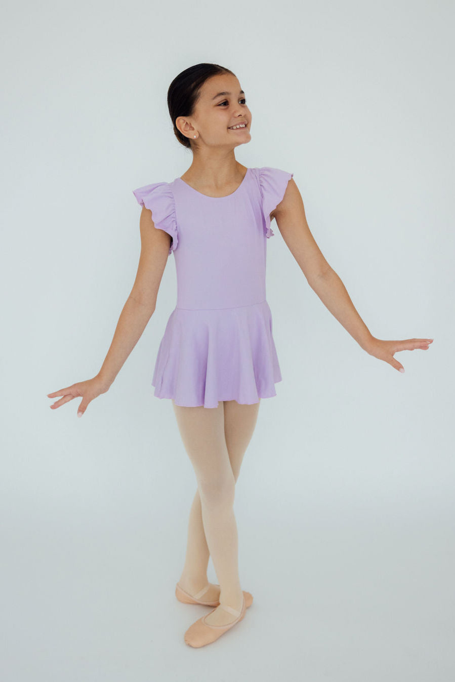 Lavender S/S Twirl Leotard - Aaria Tees Aaria Tees