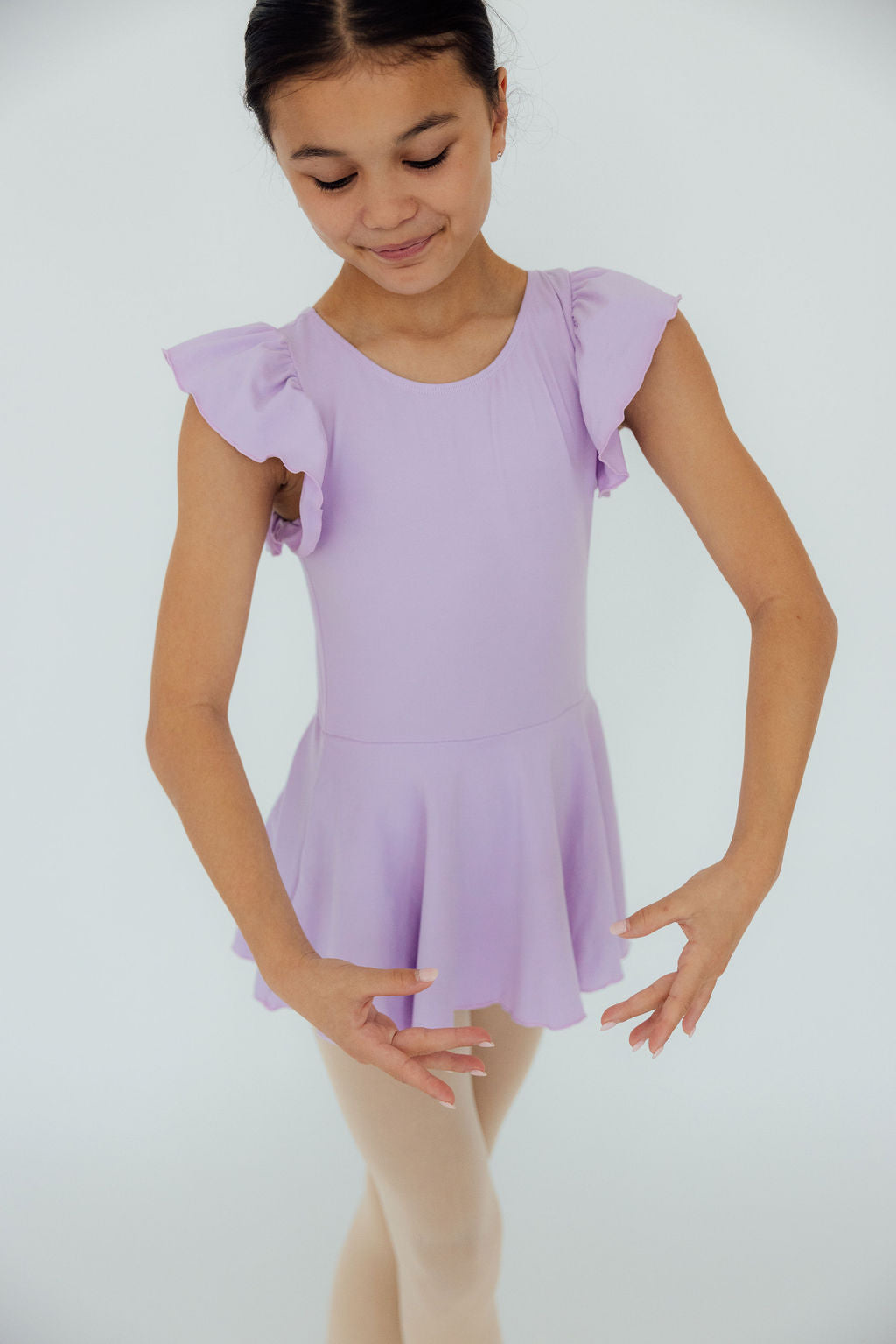 Lavender S/S Twirl Leotard - Aaria Tees Aaria Tees