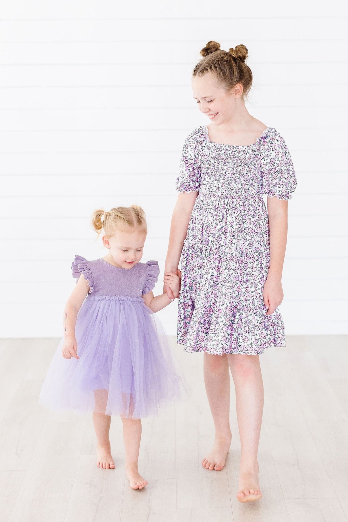 Lovely Lavender Smocked Ruffle Dress - Aaria Tees Aaria Tees