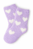 Lavender/Coconut Heart Cozy Socks - Aaria Tees Aaria Tees