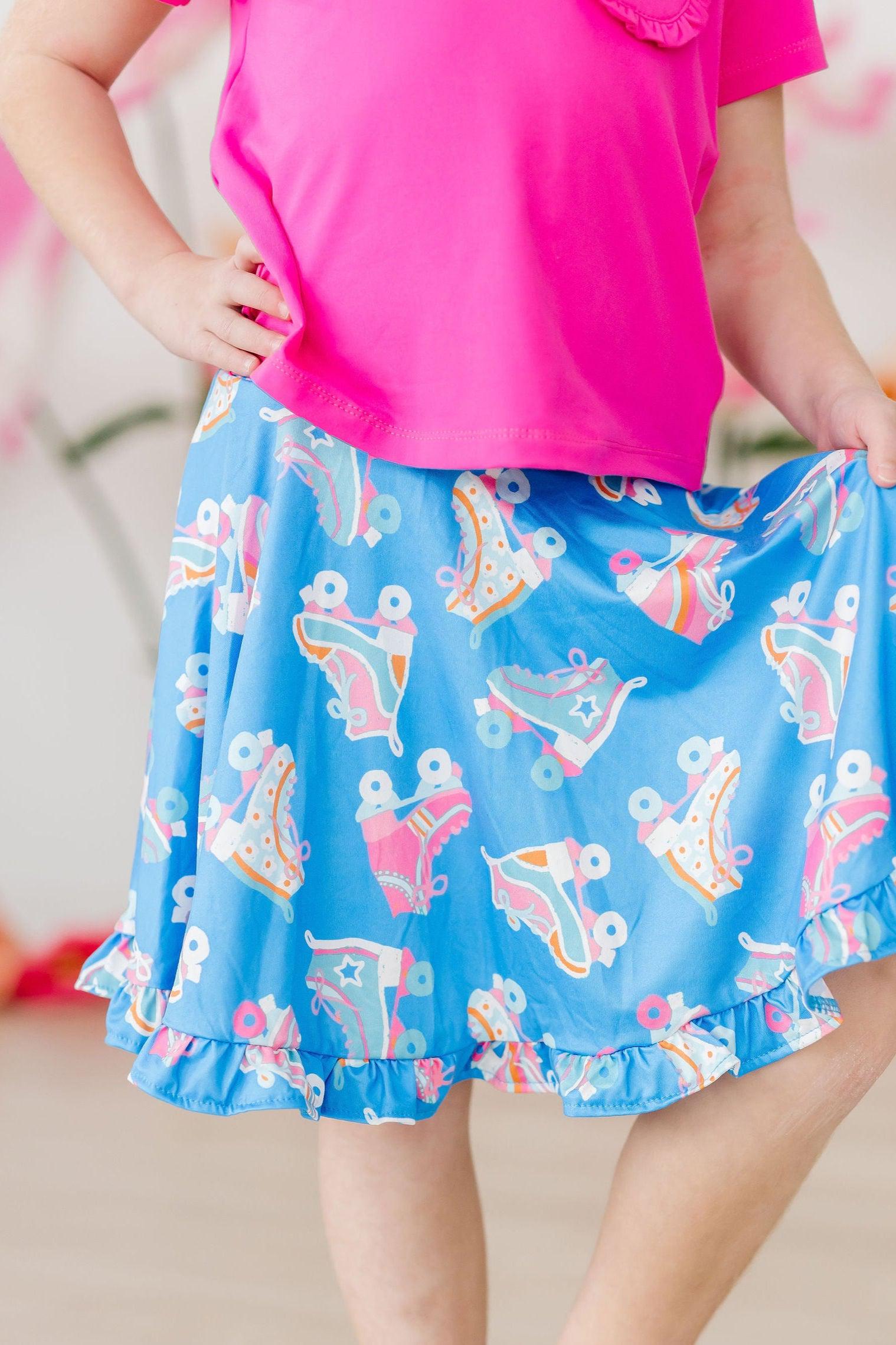 Let the Good Times Roll Ruffle Twirl Skort - Aaria Tees Aaria Tees