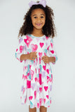 Light Hearted 3/4 Sleeve Pocket Twirl Dress - Aaria Tees Aaria Tees