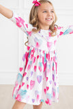 Light Hearted 3/4 Sleeve Pocket Twirl Dress - Aaria Tees Aaria Tees