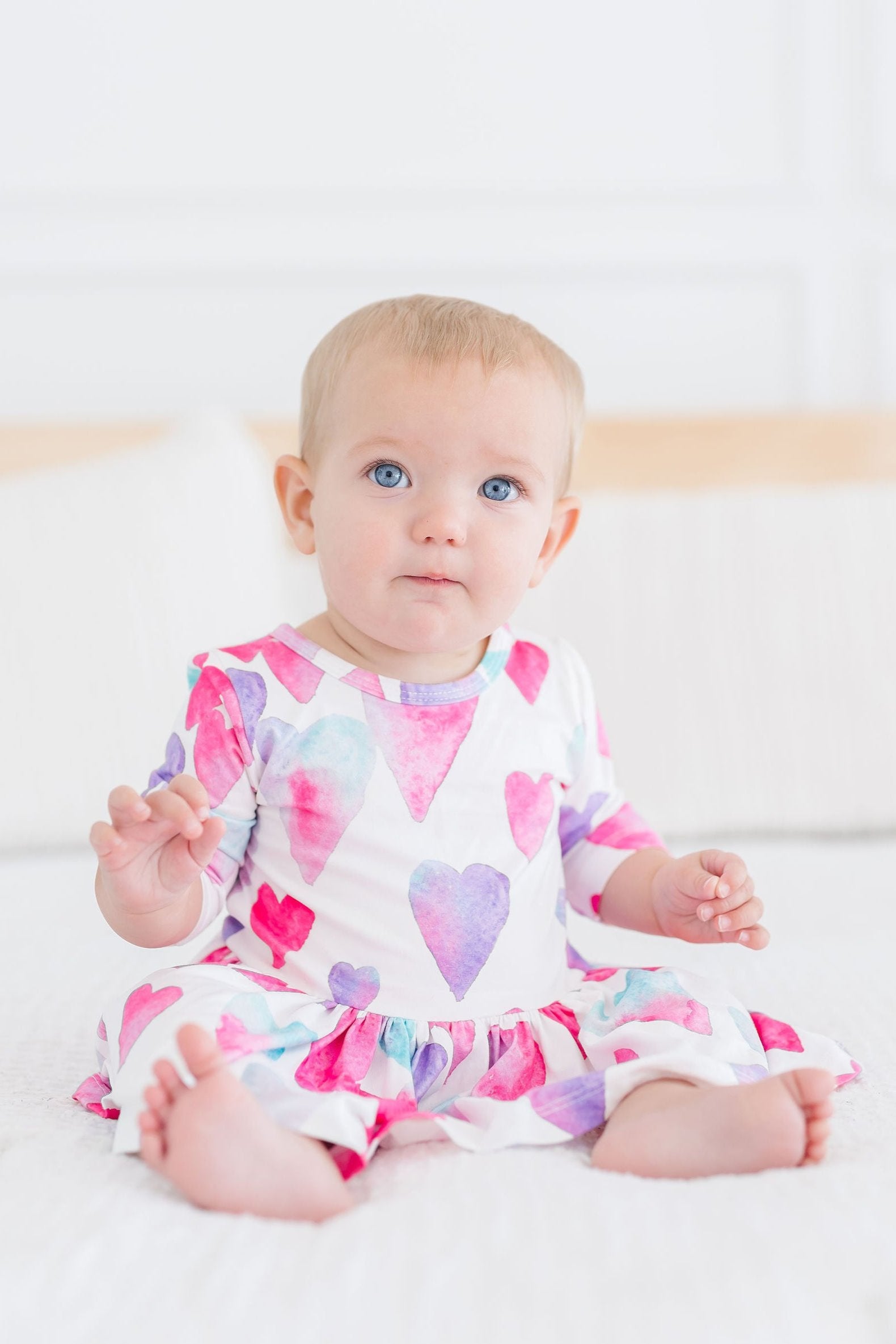 Light Hearted 3/4 Sleeve Twirl Bodysuit - Aaria Tees Aaria Tees