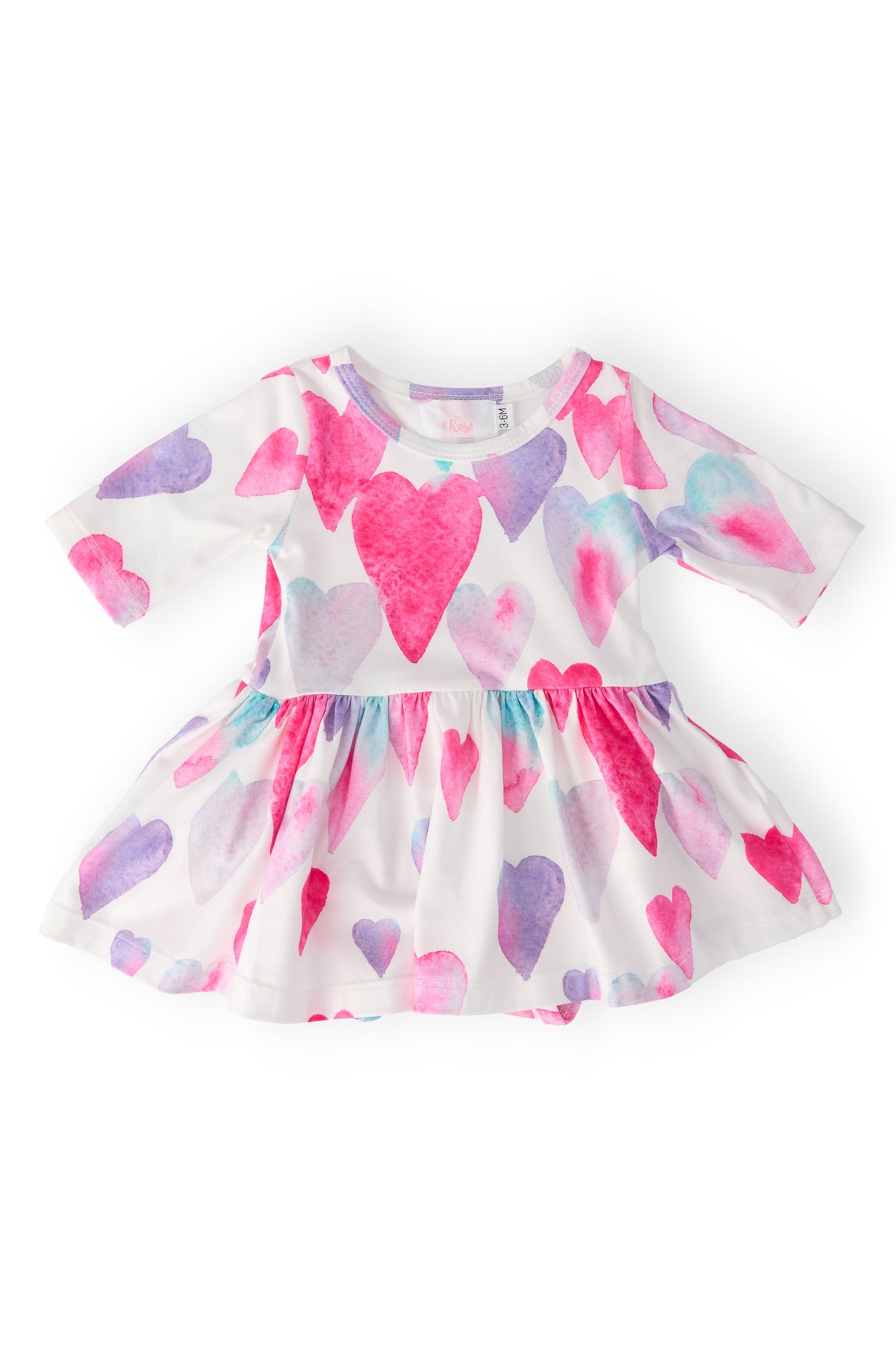 Light Hearted 3/4 Sleeve Twirl Bodysuit - Aaria Tees