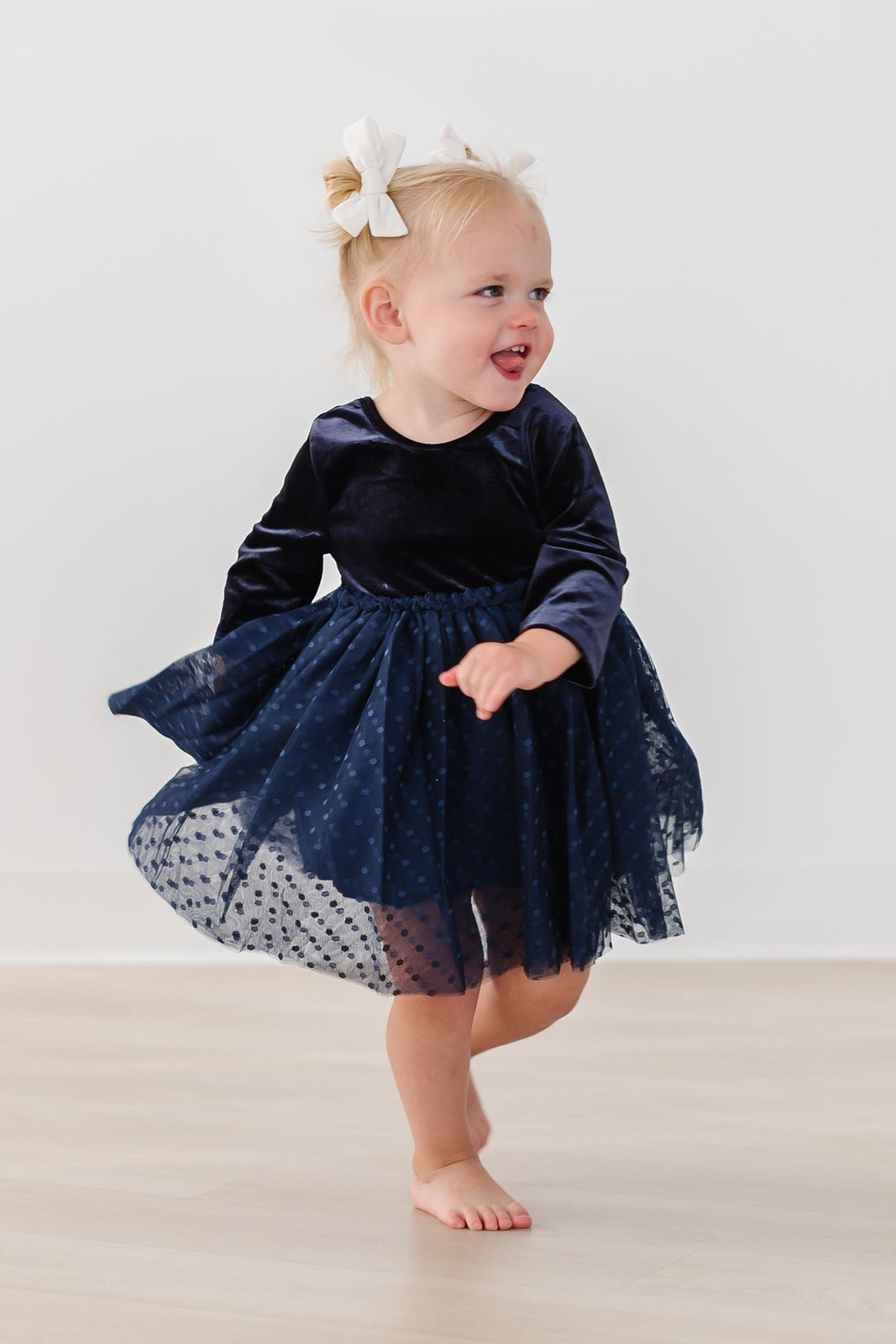 Light Navy Velvet Tutu Dress - Aaria Tees Aaria Tees