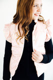 SALE Light Pink Checker Puffer Vest - Aaria Tees Aaria Tees