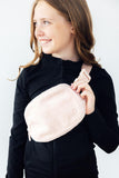 Light Pink Fleece Belt Bag - Aaria Tees Aaria Tees