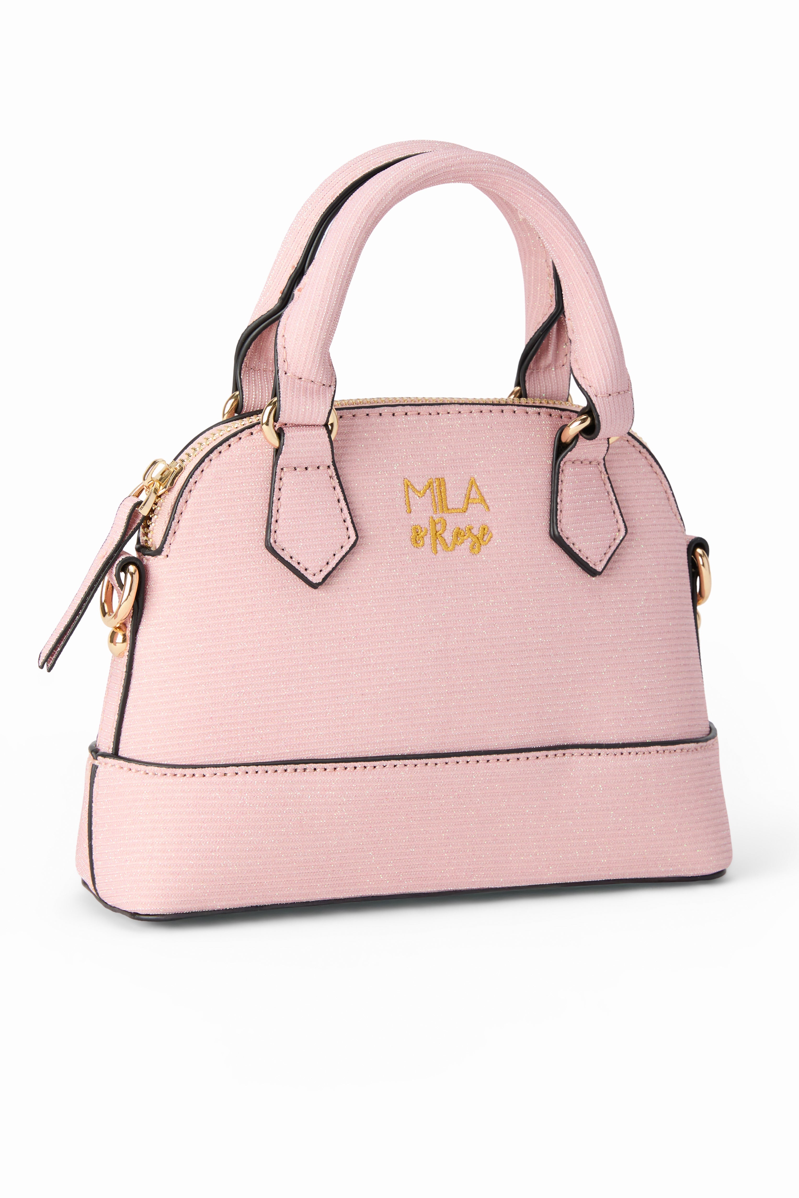 Light Pink Shimmer Girl's Crossbody Purse - Aaria Tees Aaria Tees