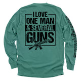 I Love One Man & Several Guns (Back Print) Aaria Tees
