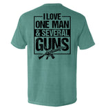 I Love One Man & Several Guns (Back Print) Aaria Tees