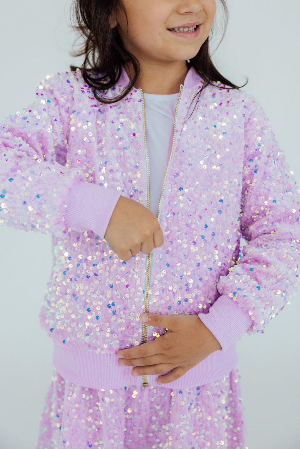 Lilac Velvet Sequin Jacket - Aaria Tees Aaria Tees