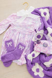 Lilac/Coconut Bow Cozy Socks - Aaria Tees Aaria Tees