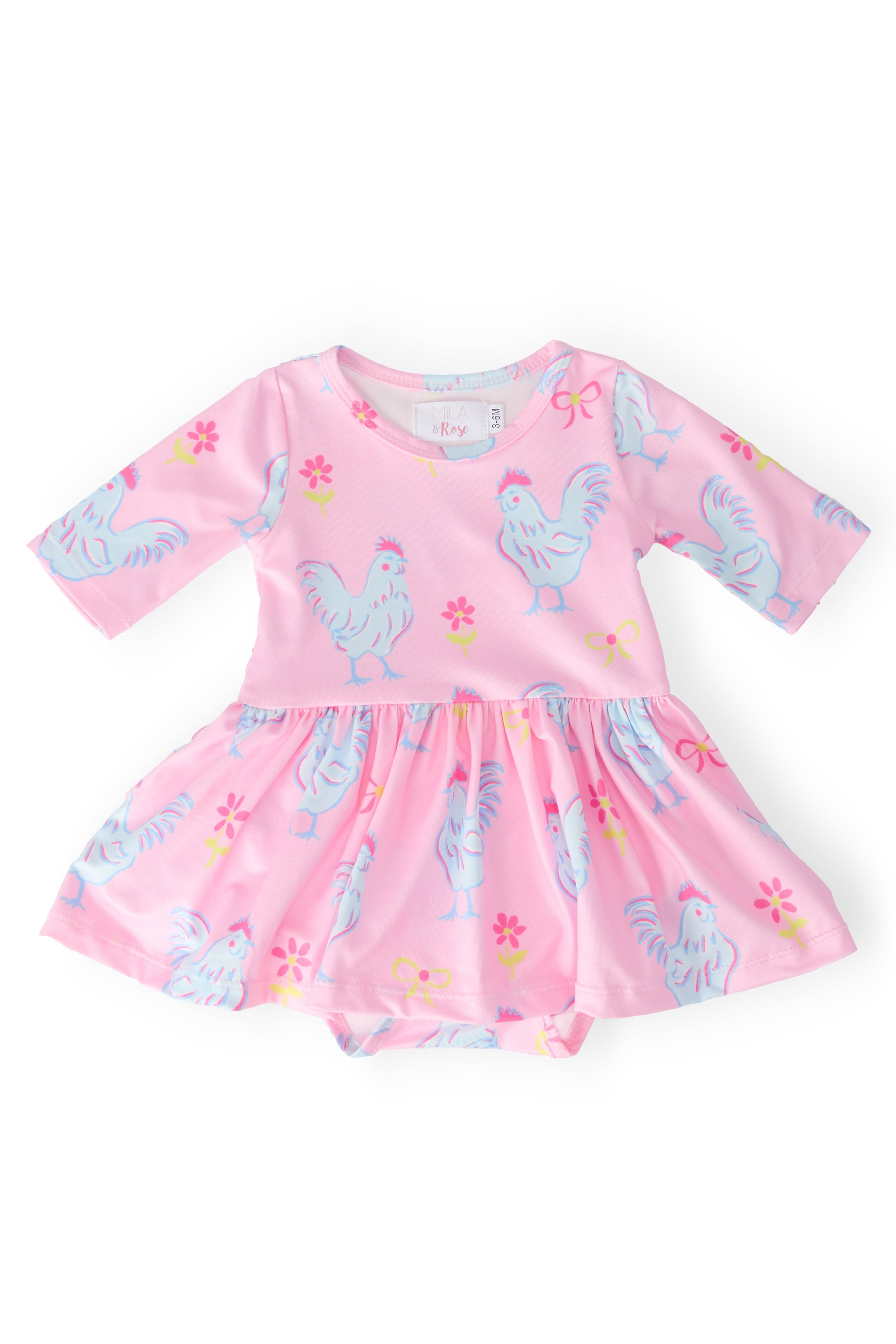 Little Miss Chickie 3/4 Twirl Bodysuit - Aaria Tees Aaria Tees