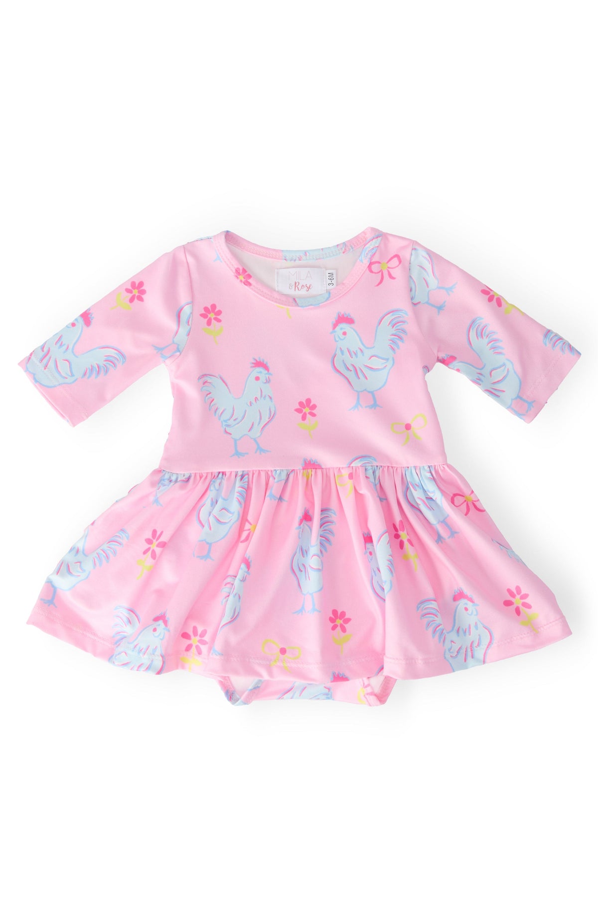 Little Miss Chickie 3/4 Twirl Bodysuit - Aaria Tees