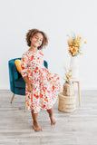 Little Red Hen 3/4 Sleeve Pocket Twirl Dress - Aaria Tees Aaria Tees