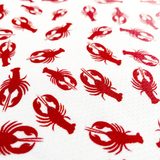 Lobster White Tie On Dog Bandana Aaria Tees