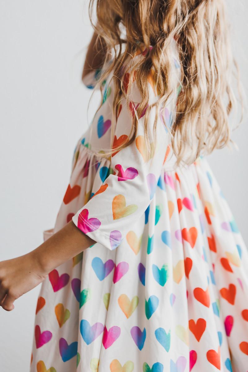 Lotta Love 3/4 Sleeve Pocket Twirl Dress - Aaria Tees Aaria Tees