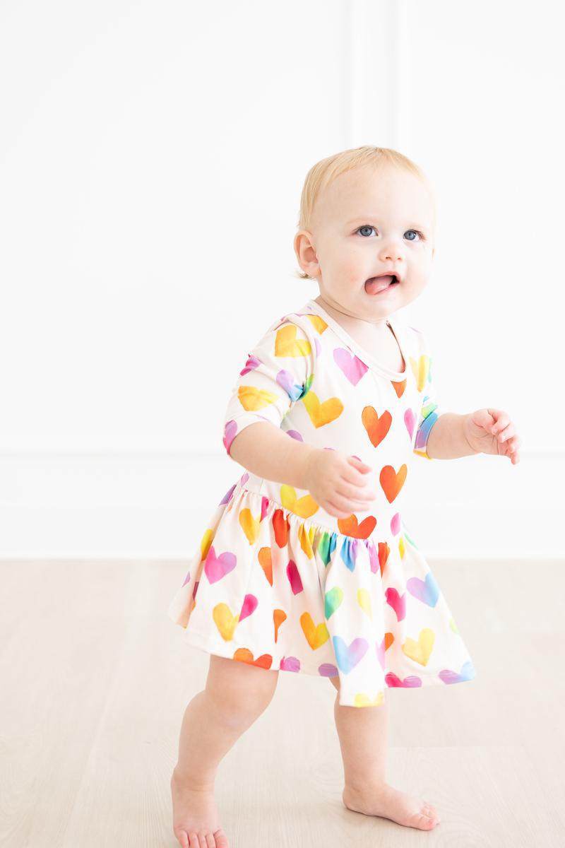 Lotta Love 3/4 Sleeve Twirl Bodysuit - Aaria Tees Aaria Tees