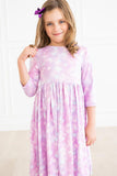 Love Story 3/4 Sleeve Pocket Twirl Dress - Aaria Tees Aaria Tees