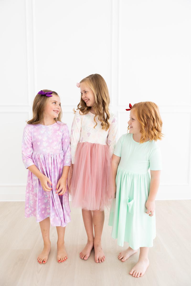 Love Story 3/4 Sleeve Pocket Twirl Dress - Aaria Tees Aaria Tees