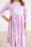 Love Story 3/4 Sleeve Pocket Twirl Dress - Aaria Tees Aaria Tees