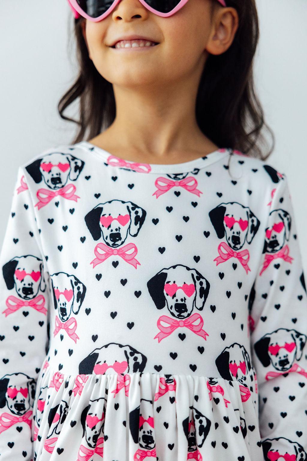 Love You Spots L/S Pocket Twirl Dress - Aaria Tees Aaria Tees