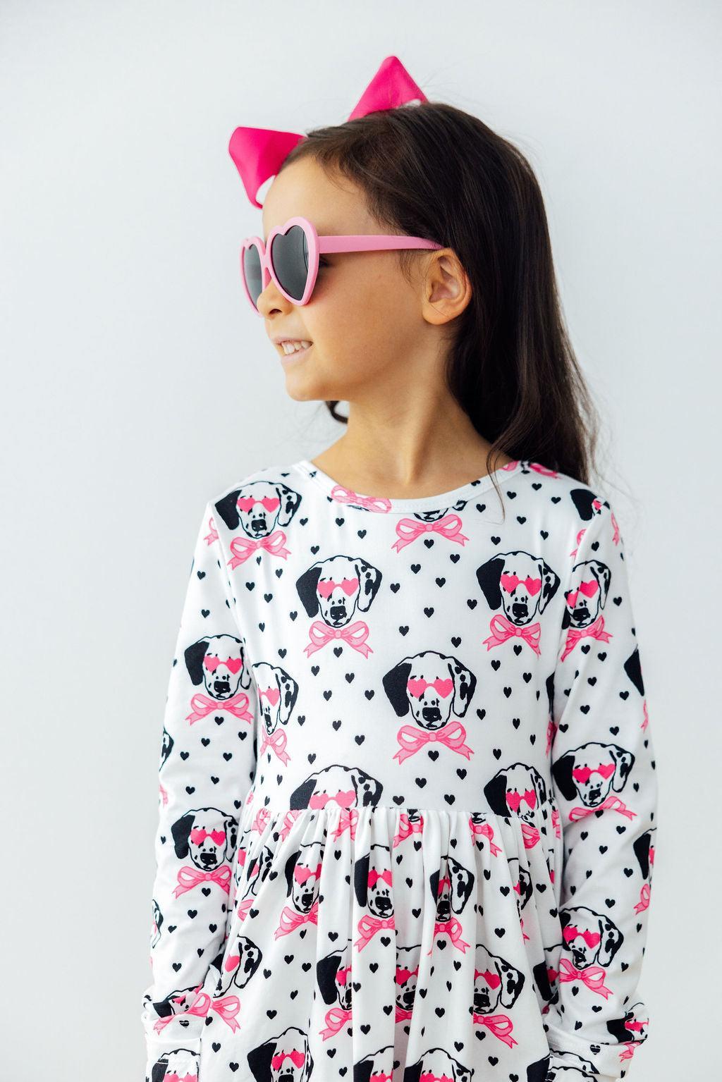 Love You Spots L/S Pocket Twirl Dress - Aaria Tees Aaria Tees