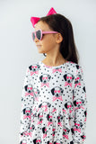 Love You Spots L/S Pocket Twirl Dress - Aaria Tees Aaria Tees