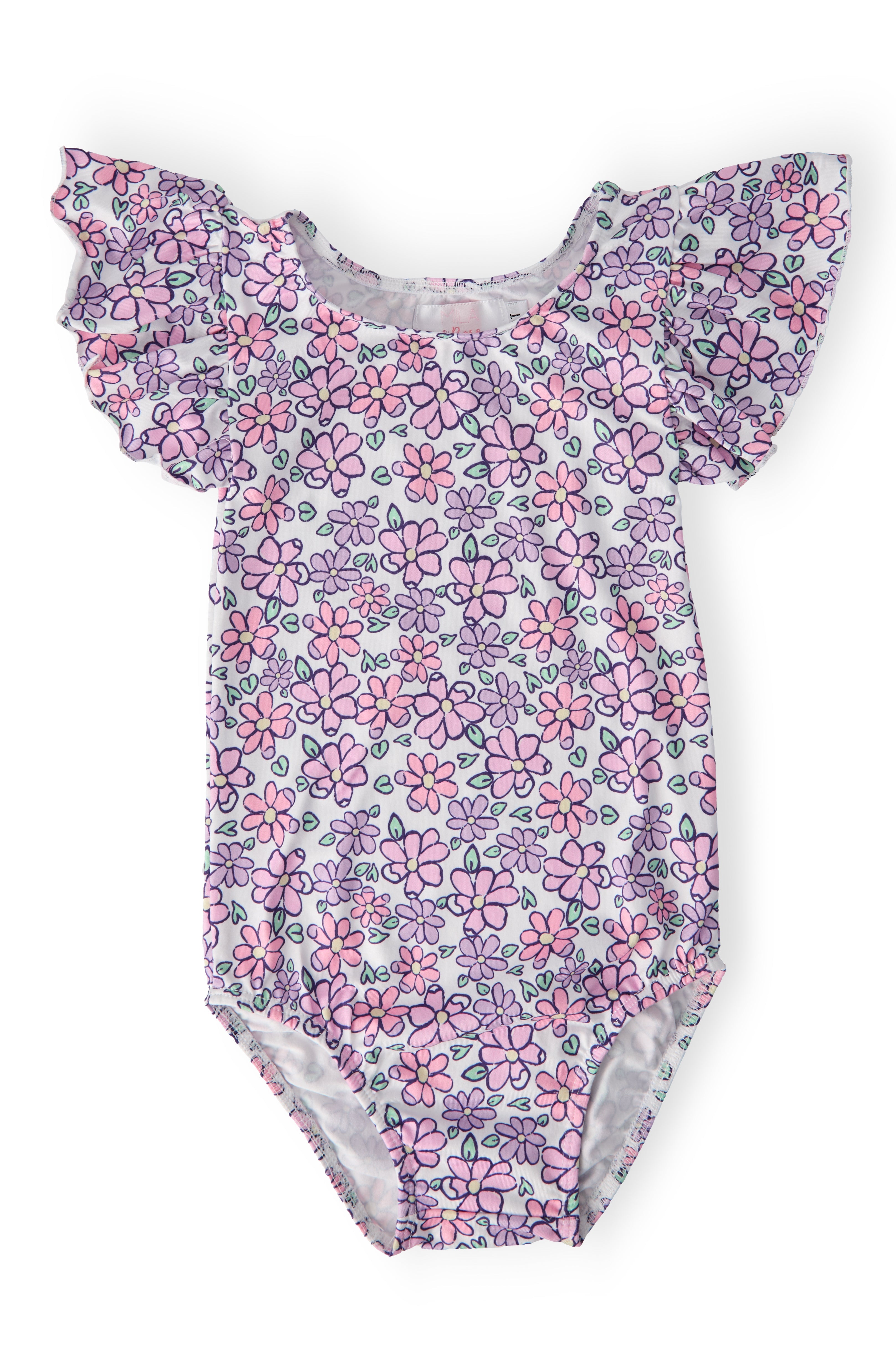 Lovely Lavender S/S Flutter Sleeve Leotard - Aaria Tees Aaria Tees