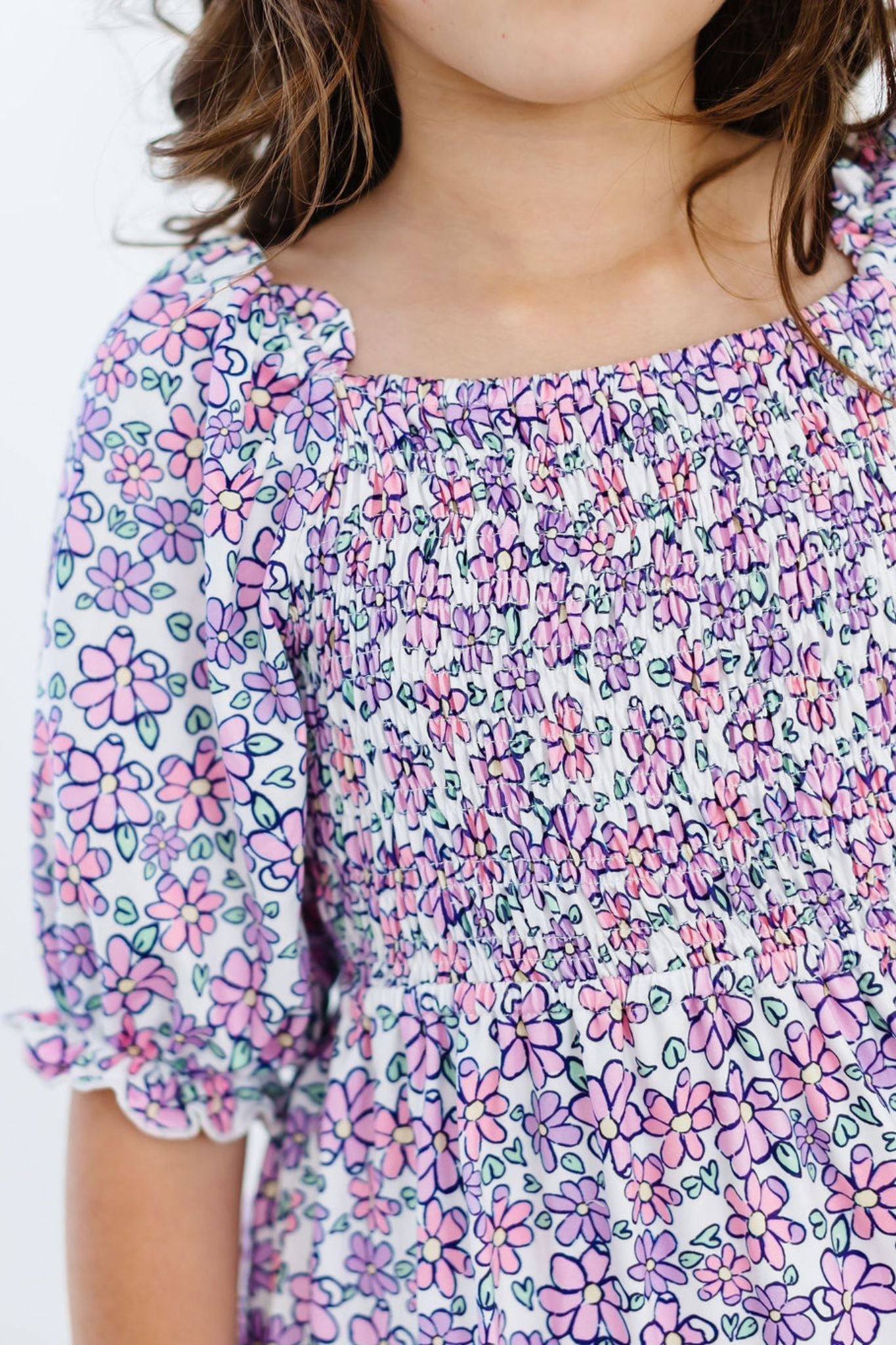 Lovely Lavender Smocked Ruffle Dress - Aaria Tees Aaria Tees