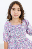 Lovely Lavender Smocked Ruffle Dress - Aaria Tees Aaria Tees