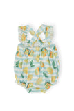 Lovely Lemons Ruffle Cross Back Romper - Aaria Tees Aaria Tees