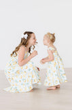 Lovely Lemons Ruffle Maxi Dress - Aaria Tees Aaria Tees