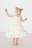 Lovely Lemons Ruffle Maxi Dress - Aaria Tees Aaria Tees